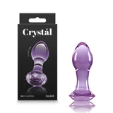 Crystal Gem - Purple - Purple 9 cm Glass Butt Plug - Image 1