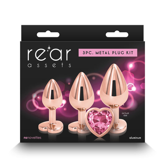 Rear Assets Trainer Kit - Rose Gold - Pink Heart - Rose Gold Metallic