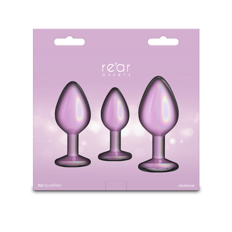 Rear Assets Trainer Kit - Iridescent Metallic Butt Plugs Set of 3