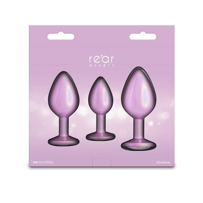 Rear Assets Trainer Kit - Iridescent Metallic Butt Plugs Set of 3