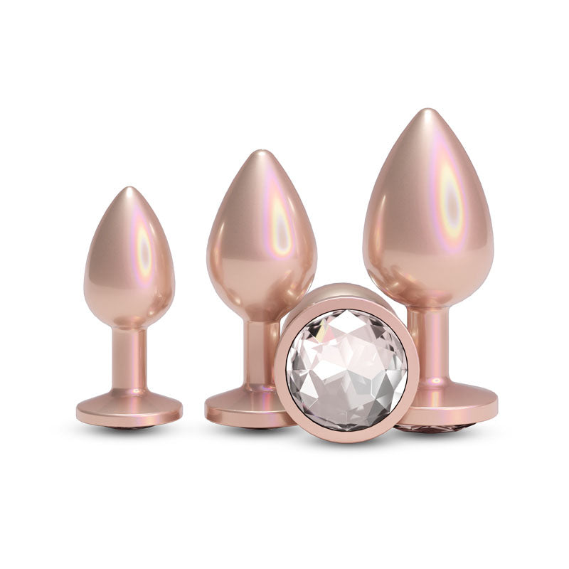 Rear Assets Trainer Kit - Iridescent Champagne Metallic Butt Plugs
