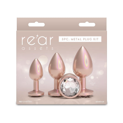 Rear Assets Trainer Kit - Iridescent Champagne Metallic Butt Plugs