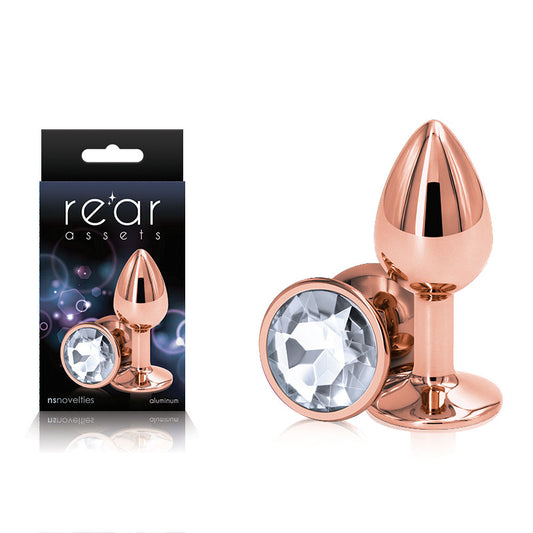 Rear Assets Small Small Metal Butt Plug with Gem Base