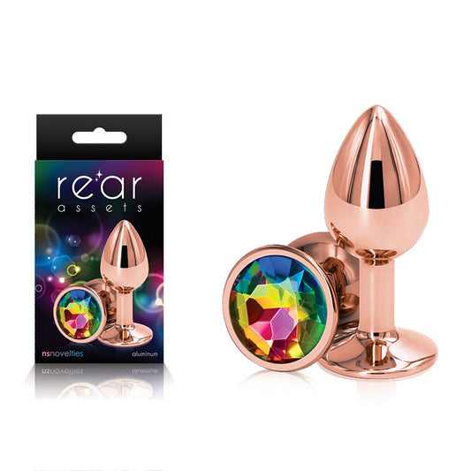 Rear Assets Rose Gold Small - Rose Gold Small Metal Butt Plug