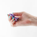 Rear Assets Petite - Purple - Purple 6 cm Metal Butt Plug with Purple Round Gem Base
