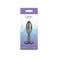 Rear Assets Clover - Gunmetal - Gunmetal 9.2 cm Metallic Butt Plug