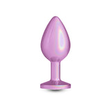 Rear Assets Iridescent Pink - Medium - Iridescent Pink 8.2 cm Medium Butt Plug - Image 3