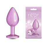 Rear Assets Iridescent Pink - Medium - Iridescent Pink 8.2 cm Medium Butt Plug - Image 1