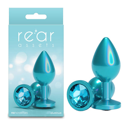 Rear Assets Iridescent - Medium - Iridescent 8.2 cm Medium Butt Plug - Teal
