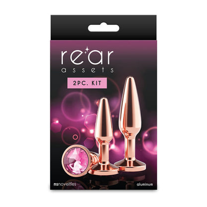 Rear Assets Tapered Trainer Kit - Rose Gold Metal Butt Plugs Set of 2
