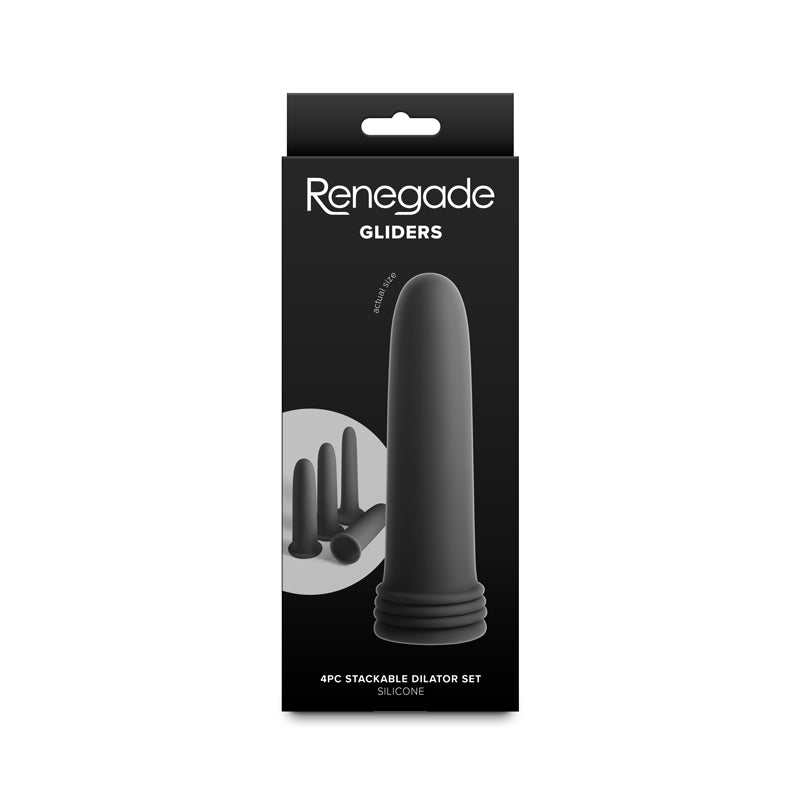 Renegade Gliders - Black Anal Dilators - Set of 4