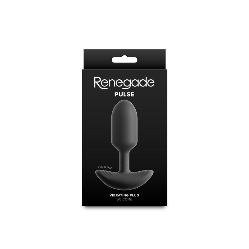 Renegade Pulse - Black 11 cm USB Rechargeable Vibrating Butt Plug