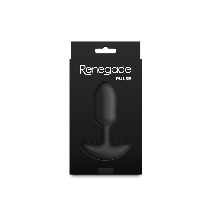 Renegade Pulse - Black 11 cm USB Rechargeable Vibrating Butt Plug