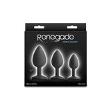 Renegade Triple Ace Kit - Black - Black Butt Plugs - Set of 3 Sizes - Image 1