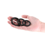 Renegade 3pc Slim Rings - Black - Black Cock Rings - Set of 3 Sizes - Image 2