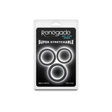 Renegade 3pc Slim Rings - Black - Black Cock Rings - Set of 3 Sizes - Image 4