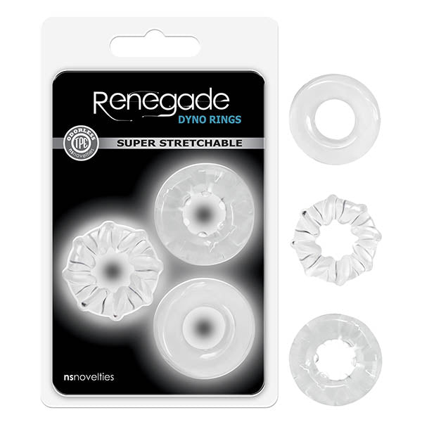 Renegade - Dyno Rings - Clear Cock Rings - Set of 3 - Image 1