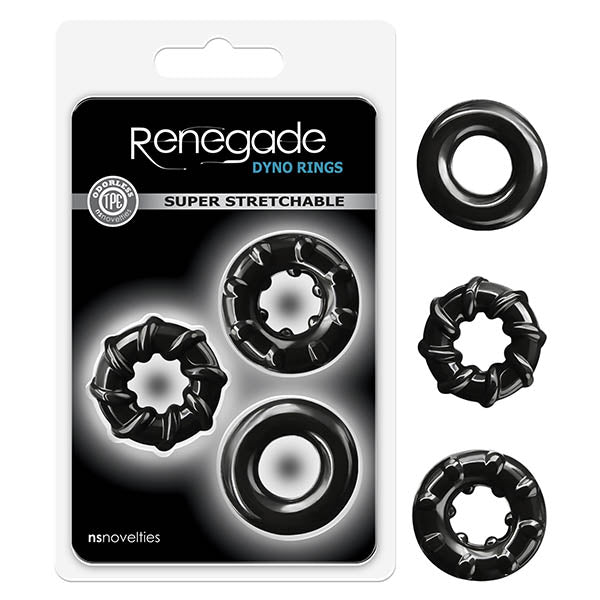 Renegade - Dyno Rings - Black Cock Rings - Set of 3 - Image 1