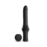 Renegade Super Stroker - Black - Black 36.8 cm USB Rechargeable Thrusting Vibrator with Remote Control & Stand - Image 3