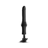 Renegade Super Stroker - Black - Black 36.8 cm USB Rechargeable Thrusting Vibrator with Remote Control & Stand - Image 4