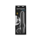 Renegade Super Stroker - Black - Black 36.8 cm USB Rechargeable Thrusting Vibrator with Remote Control & Stand - Image 5