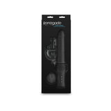 Renegade Super Stroker - Black - Black 36.8 cm USB Rechargeable Thrusting Vibrator with Remote Control & Stand - Image 6