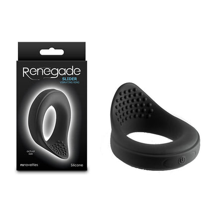 Renegade Slider - Black USB Rechargeable Vibrating Cock Ring