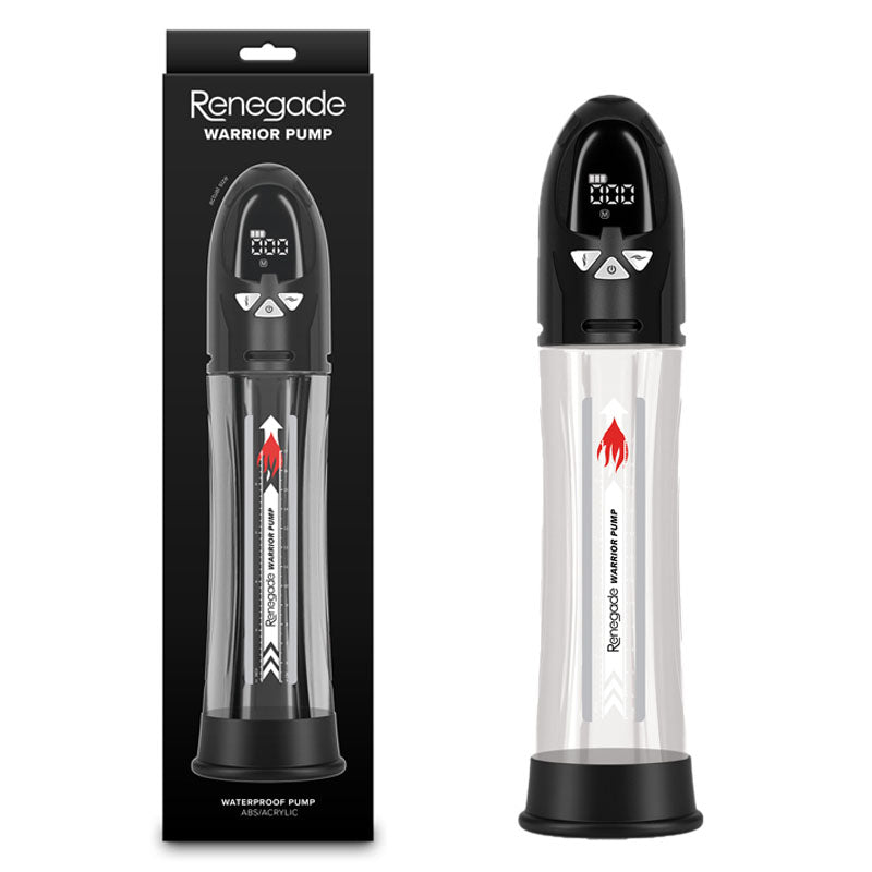 Renegade Warrior Pump - Black/Clear Waterproof Automatic Penis Pump