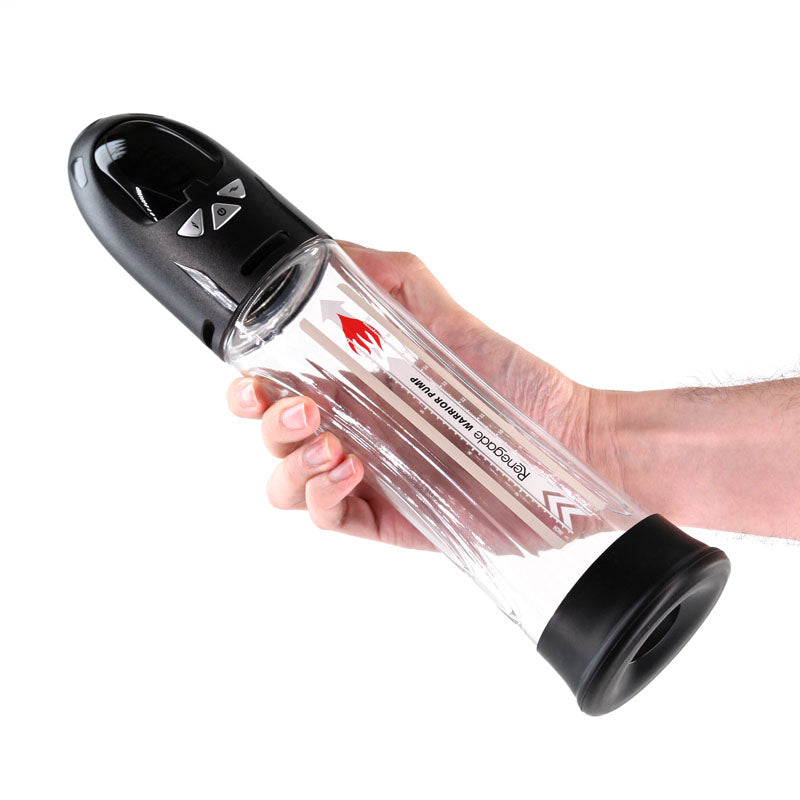 Renegade Warrior Pump - Black/Clear Waterproof Automatic Penis Pump