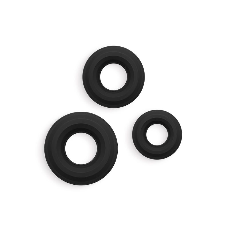 Renegade 3pc Fireman Rings - Black Cock Rings - Set of 3 Sizes
