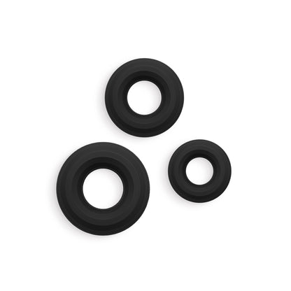 Renegade 3pc Fireman Rings - Black Cock Rings - Set of 3 Sizes