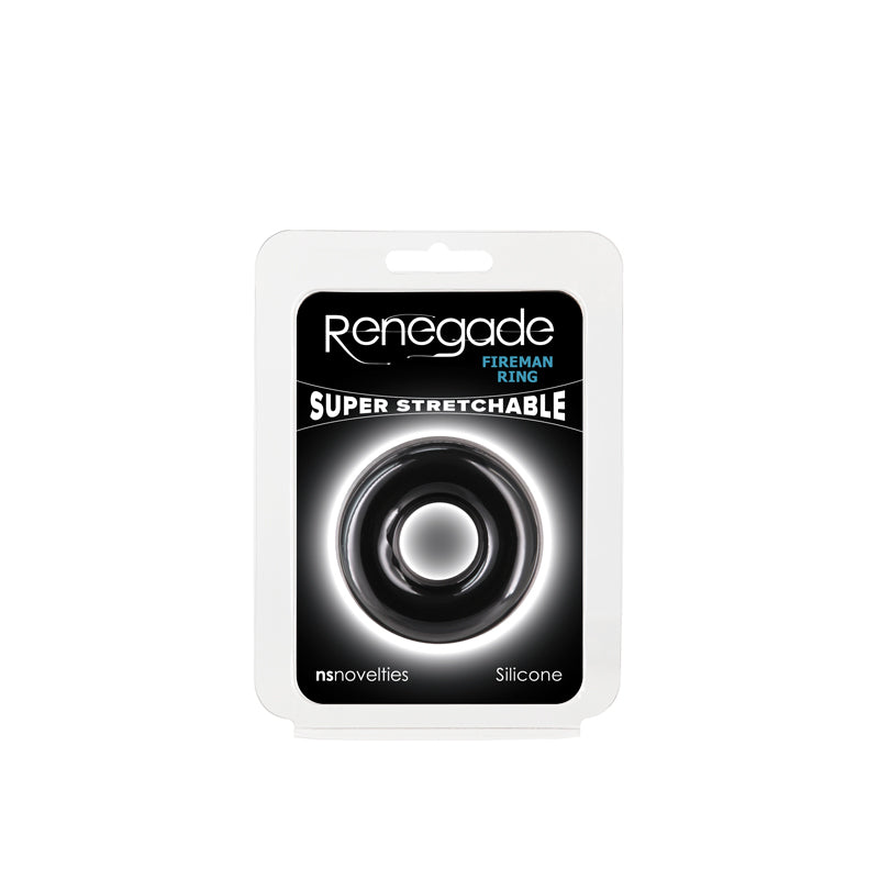 Renegade Fireman Ring - Medium - Black Medium Cock Ring