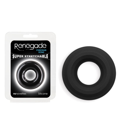 Renegade Fireman Ring - Medium - Black Medium Cock Ring
