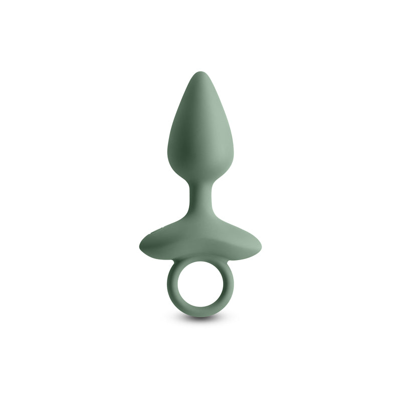 Renegade Orion Sage. Full view of the green butt plug on a white background, wider framing.