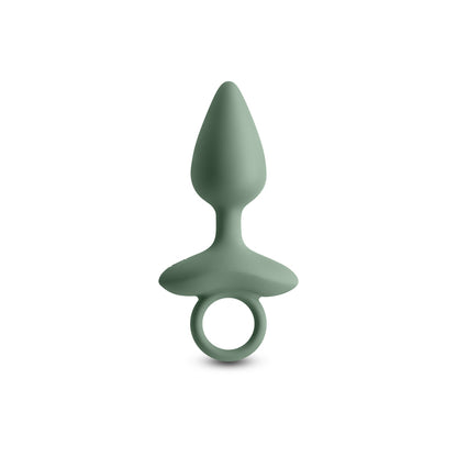 Renegade Orion Sage. Full view of the green butt plug on a white background, wider framing.