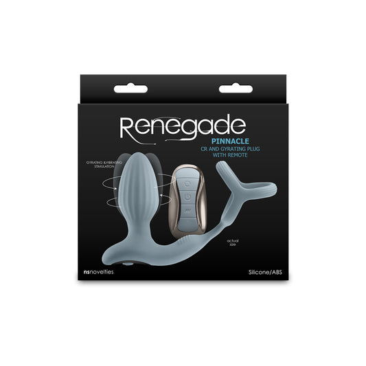 Renegade Pinnacle USB Rechargeable Vibrating Butt Plug with Cock Ring