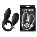 Renegade InflataPlay - Black - Black 10.5 cm Inflatable Butt Plug - Image 1