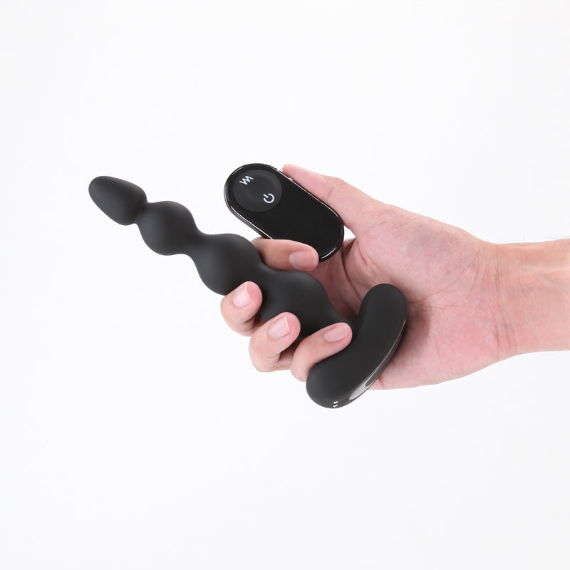 Renegade Reign - Black 17.9 cm Vibrating Anal Beads