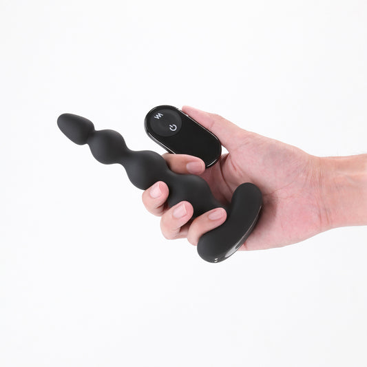 Renegade Reign - Black 17.9 cm Vibrating Anal Beads