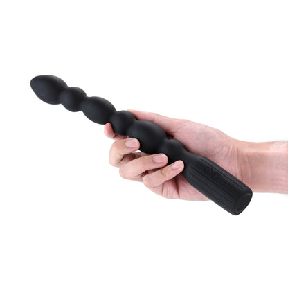 Renegade Prime - Black 28.8 cm USB Rechargeable Vibrating Anal Beads