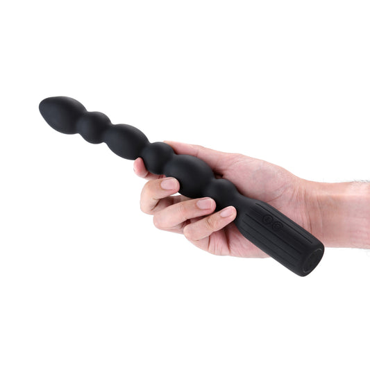 Renegade Prime - Black 28.8 cm USB Rechargeable Vibrating Anal Beads