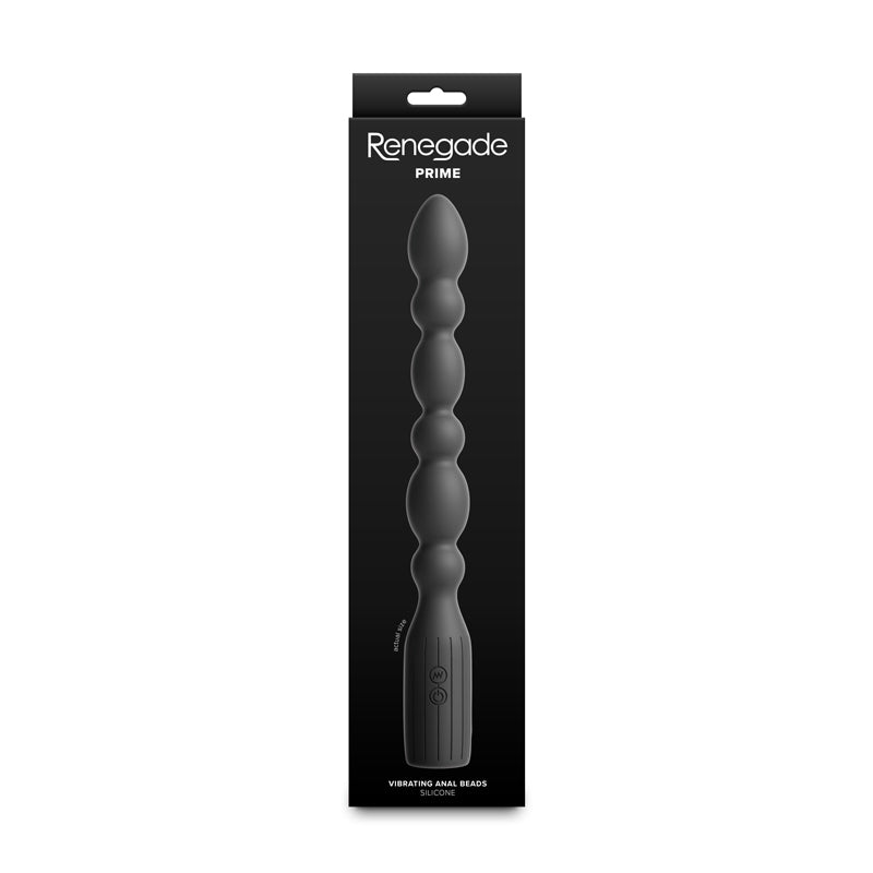 Renegade Prime - Black 28.8 cm USB Rechargeable Vibrating Anal Beads
