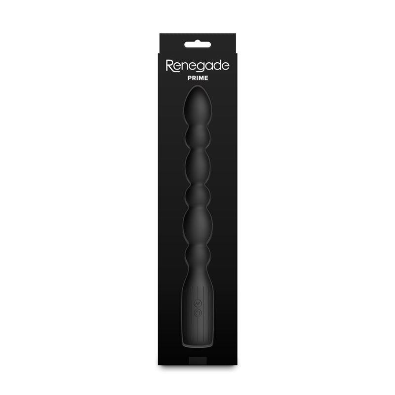 Renegade Prime - Black 28.8 cm USB Rechargeable Vibrating Anal Beads