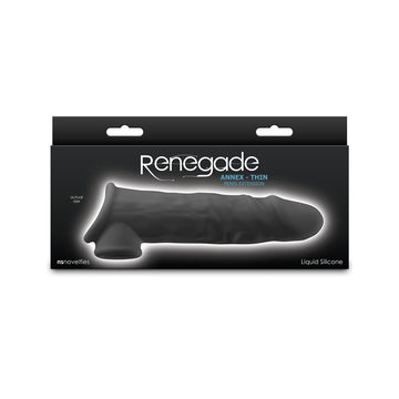 Renegade Annex - Thin - Black - Black 19.4 cm Penis Extender Sleeve