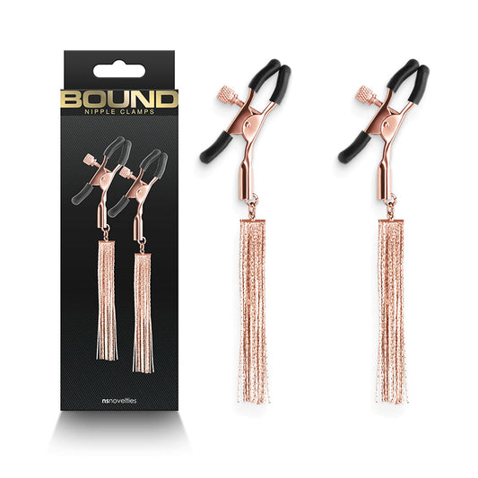 Bound Nipple Clamps - D2 - Rose Gold Nipple Clamps - Set of 2