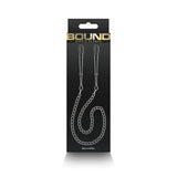 Bound Nipple Clamps - DC3 - Gunmetal - Gunmetal Nipple Clamps with Chain - Image 4