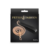 Fetish & Fashion - Nyx Leash - Black/Gold Leash - Image 1