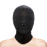 Fetish & Fantasy - Zippered Mouth Hood - Black - Black Hood - Image 2