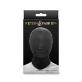 Fetish & Fantasy - Zippered Mouth Hood - Black - Black Hood - Image 1