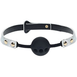 OUCH! Florence Collection - Silicone Ball Gag - White Breathable Mouth Restraint - Image 2